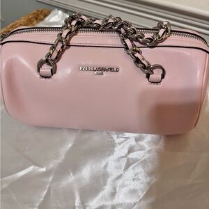 Karl Lagerfeld Light Pink Crossbody/Shoulder Bag with Chain
